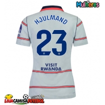 Camisa de Futebol Atletico Madrid Morten Hjulmand #23 Equipamento Alternativo Mulheres 2026-27 Manga Curta